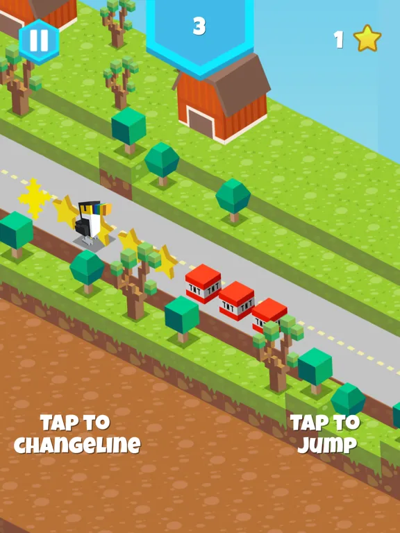 blocky endless risky road running arcade hopper iPad  Screenshots