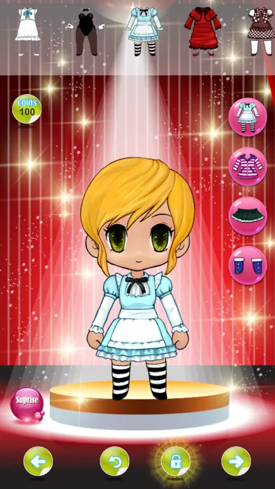 Screenshot di dress-up girls anime games