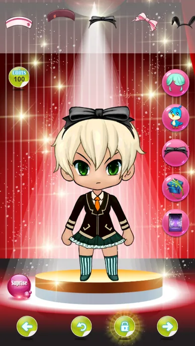 Screenshot di dress-up girls anime games