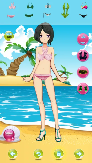 Capturas de tela do dress up summer swimsuit kids games for girls