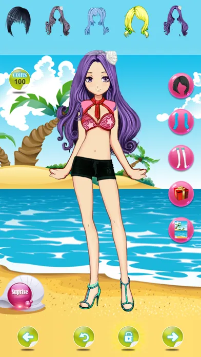 Capturas de tela do dress up summer swimsuit kids games for girls
