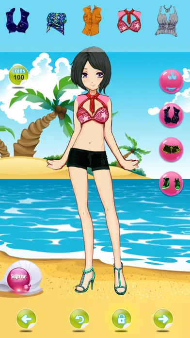 Capturas de tela do dress up summer swimsuit kids games for girls