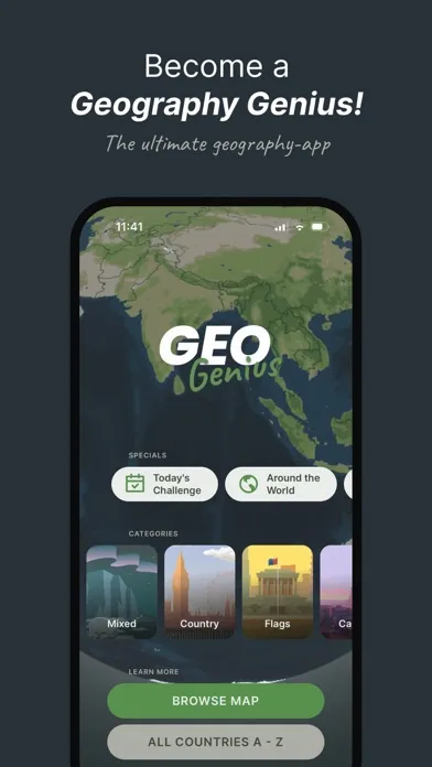 Capturas de tela do GeoGenius — Geography Quizzes!