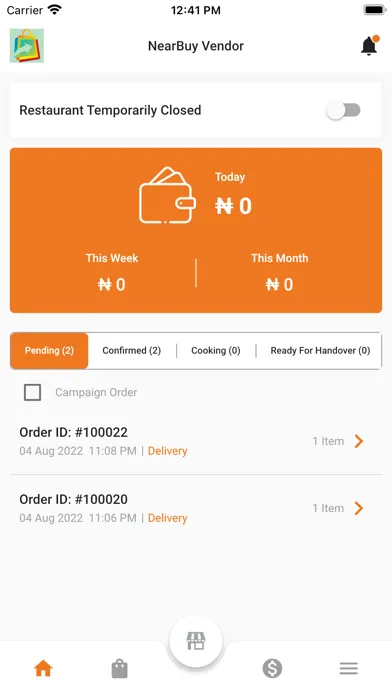 Tangkapan skrin Nearbuy Vendor