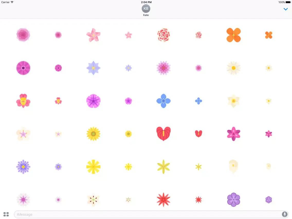 Ảnh chụp màn hình của Flower Stickers - Flowers that Stick iPad 