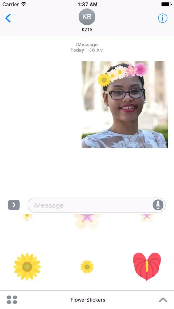 Ảnh chụp màn hình của Flower Stickers - Flowers that Stick