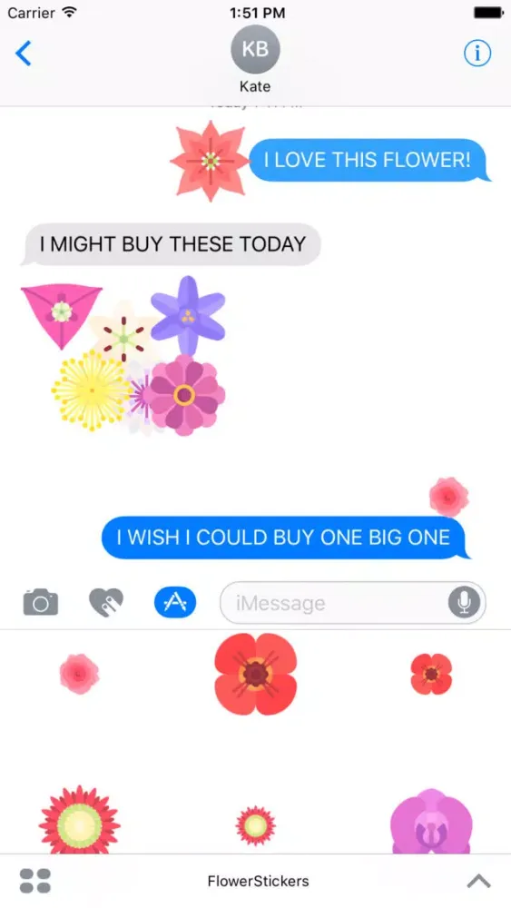 Ảnh chụp màn hình của Flower Stickers - Flowers that Stick