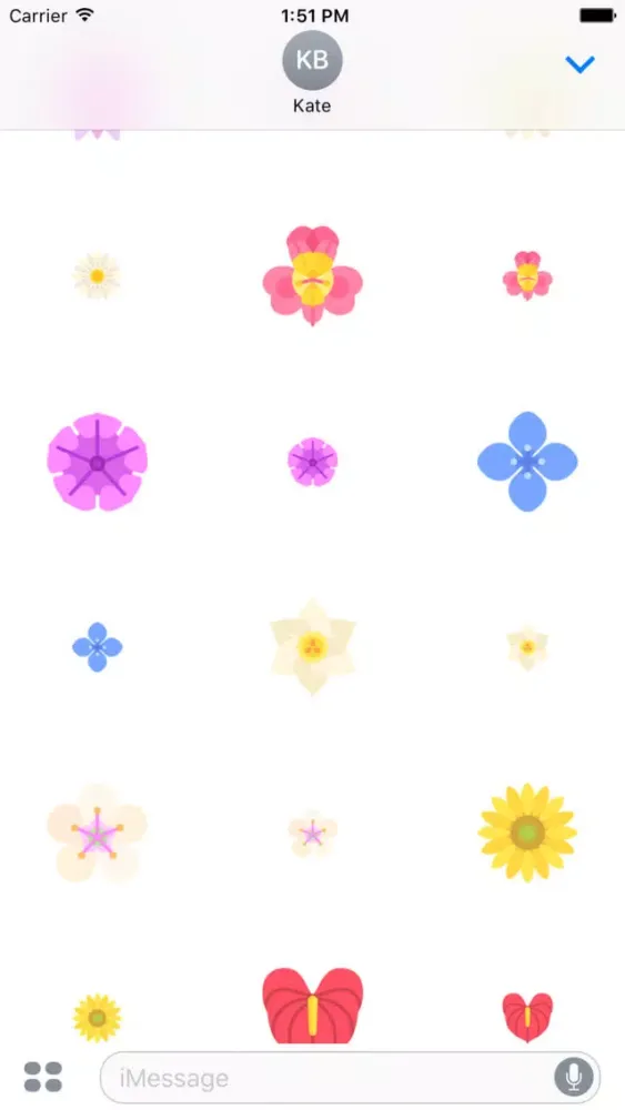 Ảnh chụp màn hình của Flower Stickers - Flowers that Stick