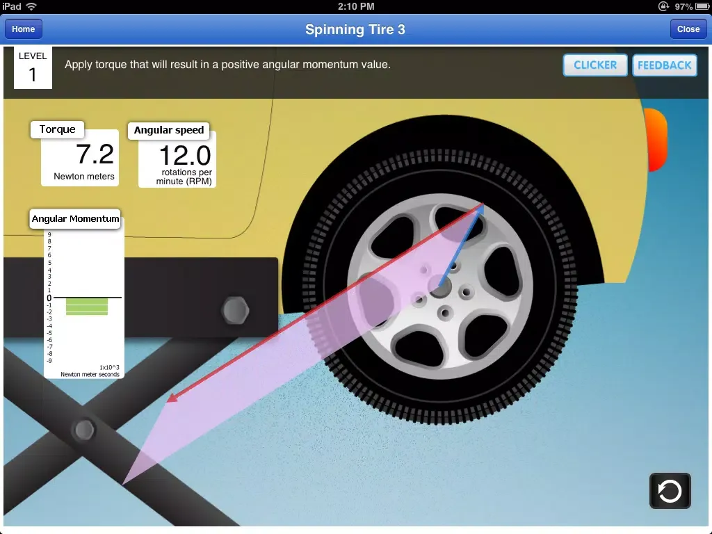 Tangkapan skrin SimPhysics iPad 