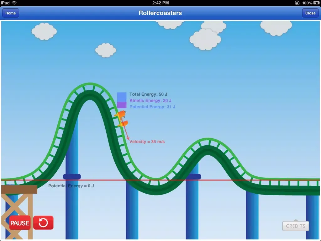 Tangkapan skrin SimPhysics iPad 