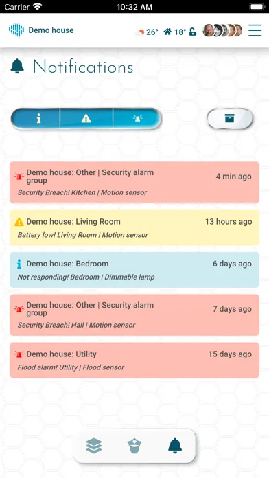 Screenshot di SIMO.io Smart Home