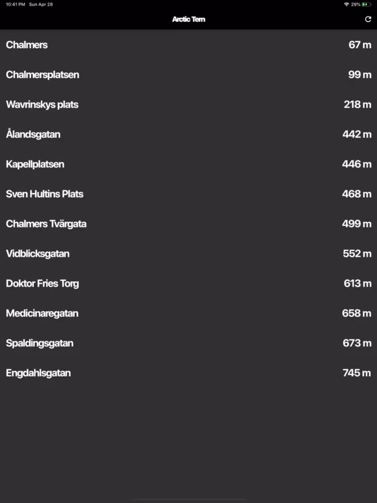 ภาพหน้าจอของ Västtrafik Nära iPad 