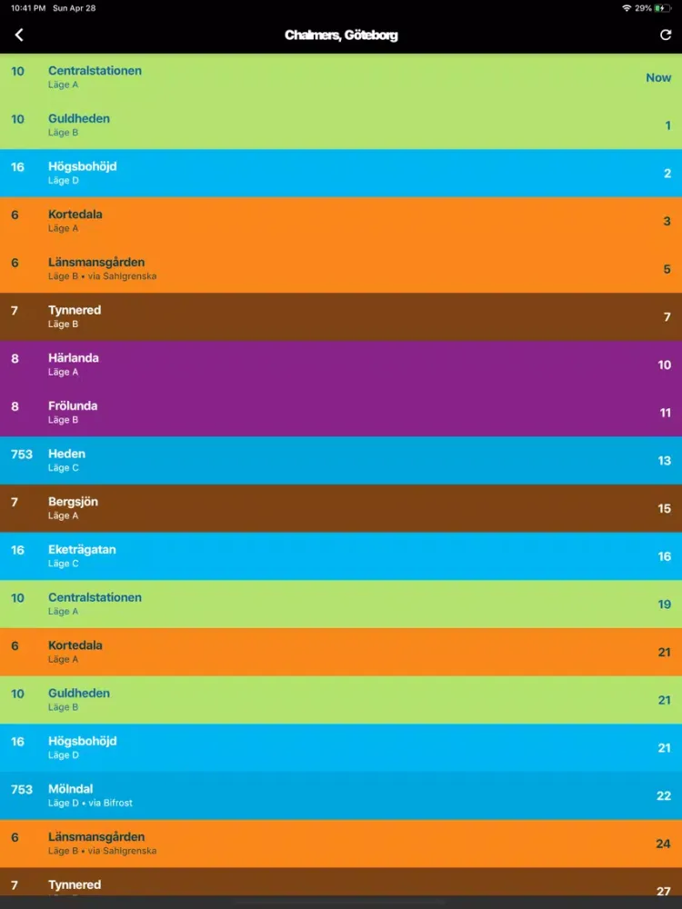 ภาพหน้าจอของ Västtrafik Nära iPad 