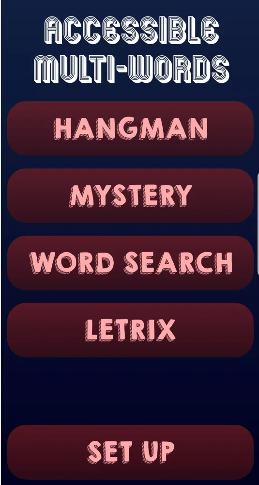 Tangkapan layar Accessible Multiword