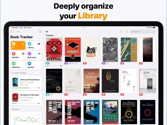 Book Tracker: Reading log iPad  スクリーンショット