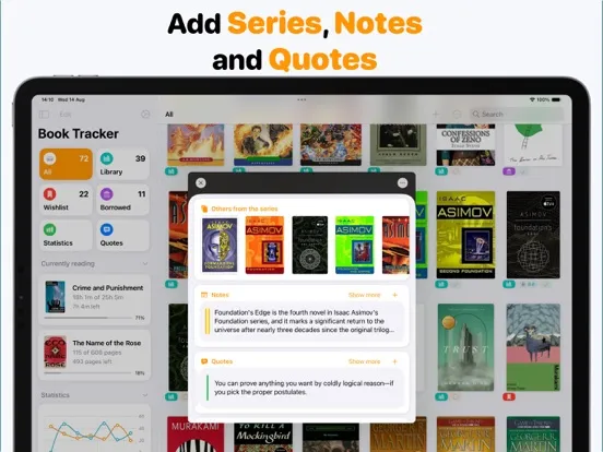 Book Tracker: Reading log iPad  スクリーンショット
