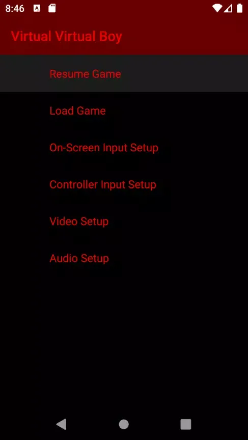 Capturas de tela do Virtual Virtual Boy