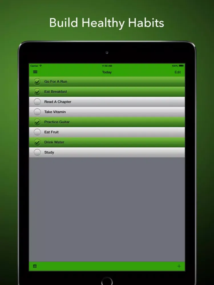 Habits - Develop Healthy Habits By Tracking Your Daily Task and Chores iPad Screenshots