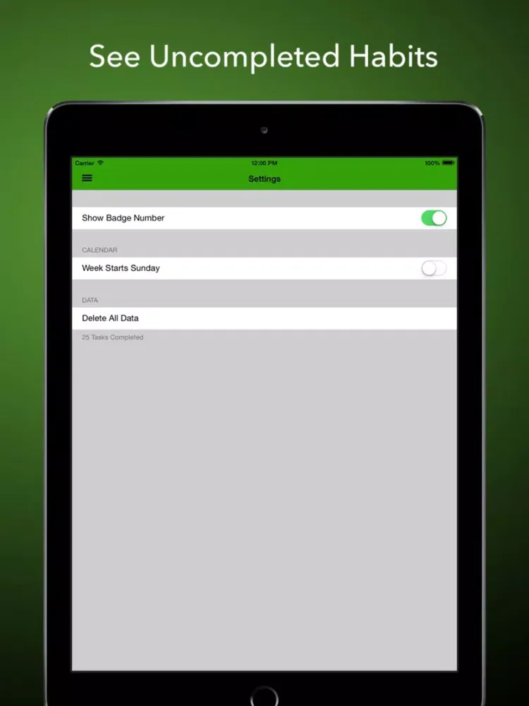 Habits - Develop Healthy Habits By Tracking Your Daily Task and Chores iPad Screenshots