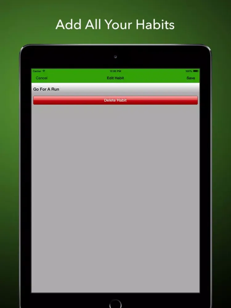 Habits - Develop Healthy Habits By Tracking Your Daily Task and Chores iPad Screenshots
