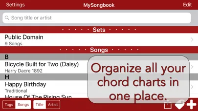 MySongbook - Lyrics and chords Screenshots