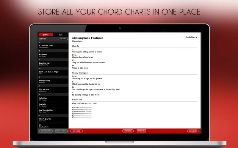MySongbook Music Binder स्क्रीनशॉट