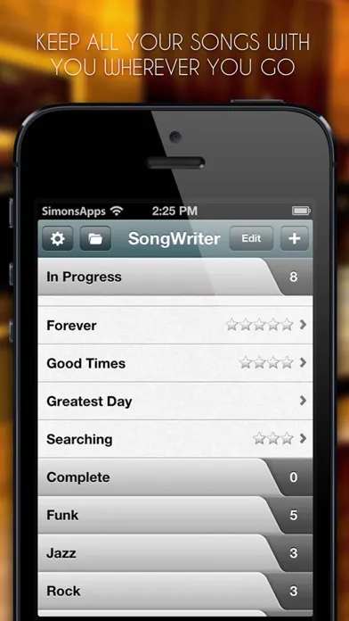 Song-Writer Lite: Write Lyrics Screenshots
