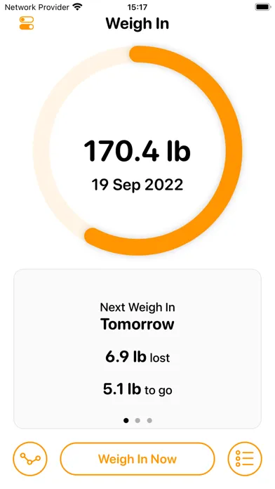 Tangkapan skrin Weigh In: Weight Tracker