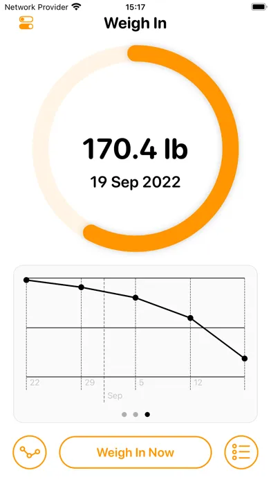 Tangkapan skrin Weigh In: Weight Tracker