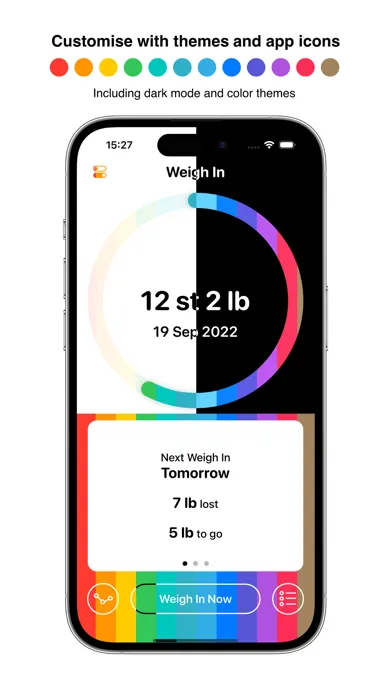 Tangkapan skrin Weigh In: Weight Tracker