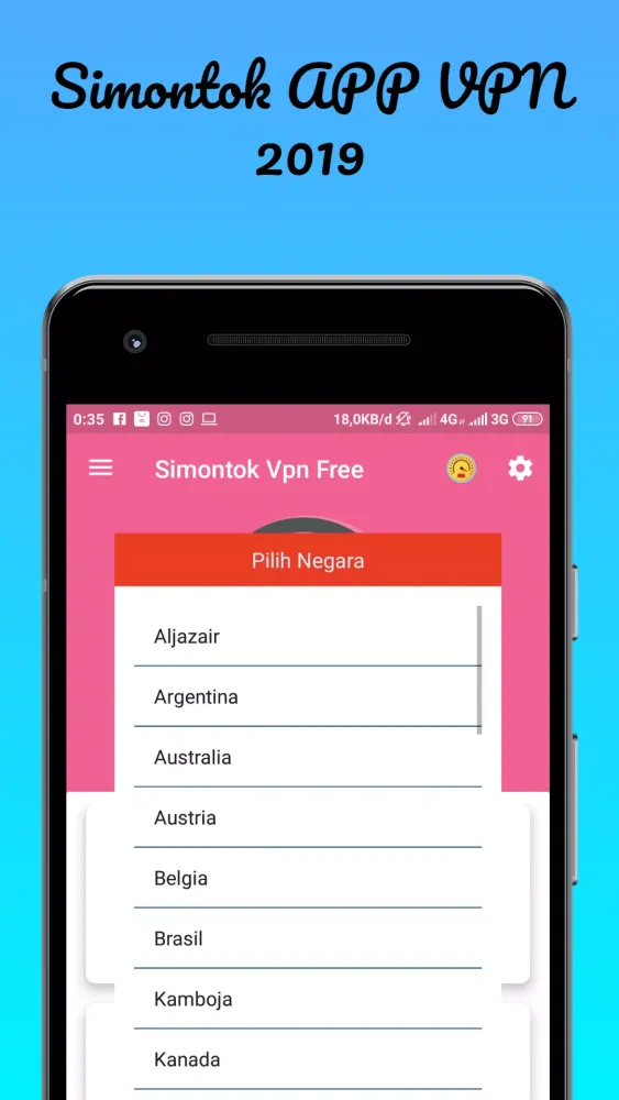 Screenshot di Simontok Vpn Free