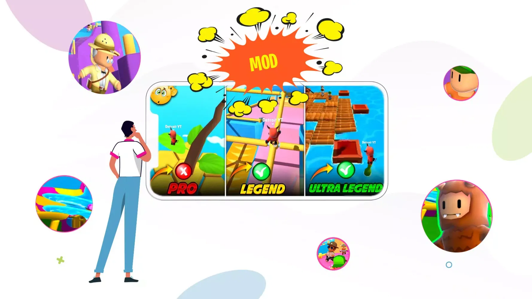 Ảnh chụp màn hình của Mod Gems stumble-guys Guide