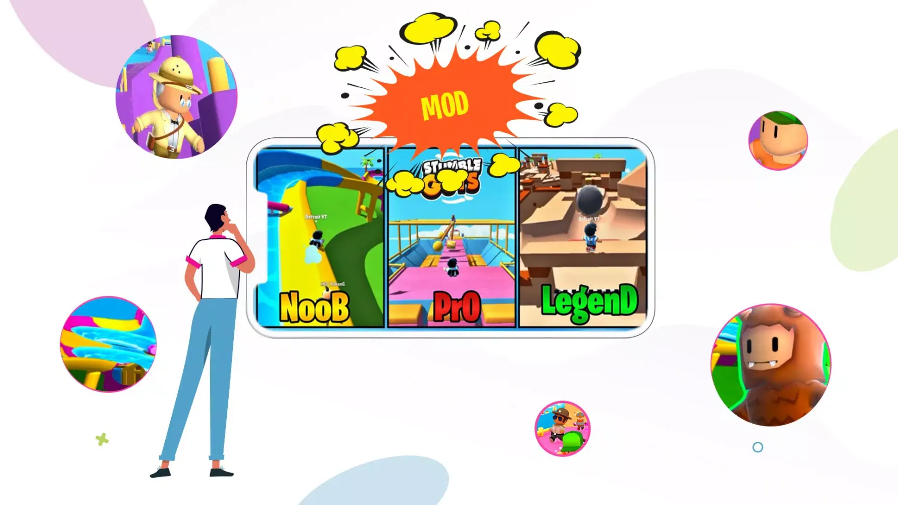 Ảnh chụp màn hình của Mod Gems stumble-guys Guide