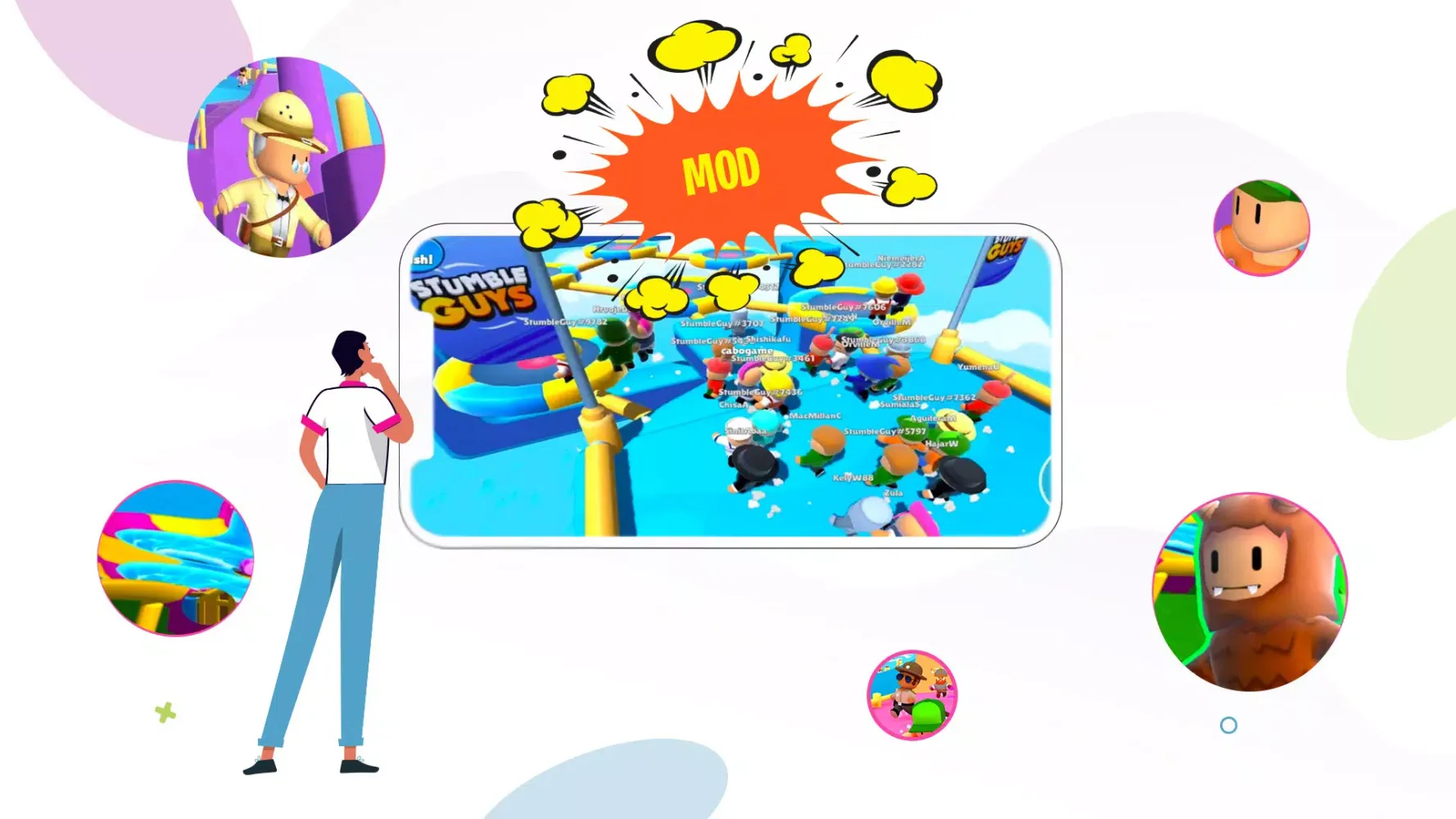 Ảnh chụp màn hình của Mod Gems stumble-guys Guide