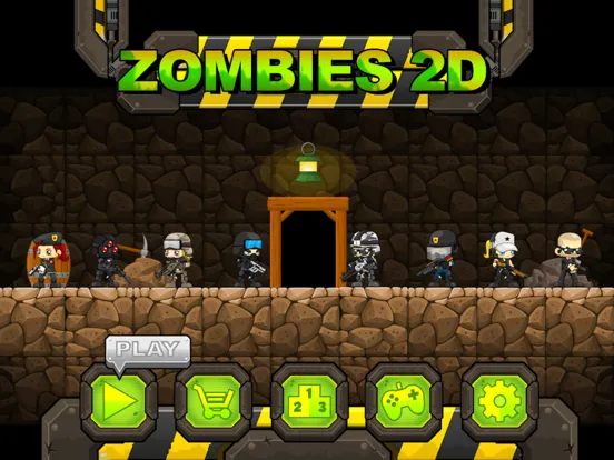 Capturas de tela do Zombies 2D: Run & Gun iPad 