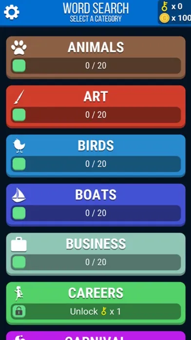 Tangkapan layar Word Cross Puzzles Search
