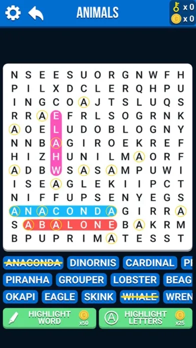 Tangkapan layar Word Cross Puzzles Search