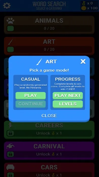 Tangkapan layar Word Cross Puzzles Search