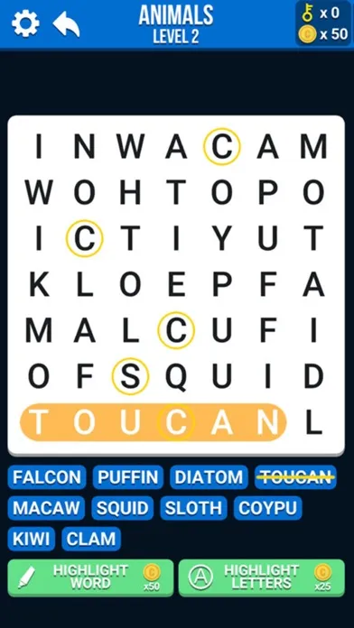 Tangkapan layar Word Cross Puzzles Search
