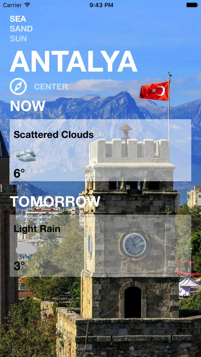 Tangkapan layar Antalya Live Weather
