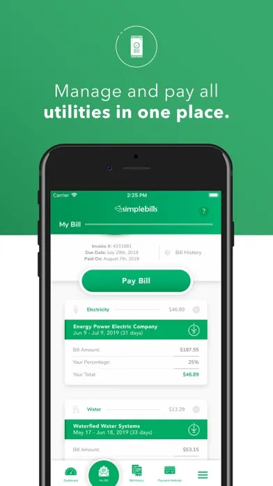 SimpleBills for Residents Screenshots
