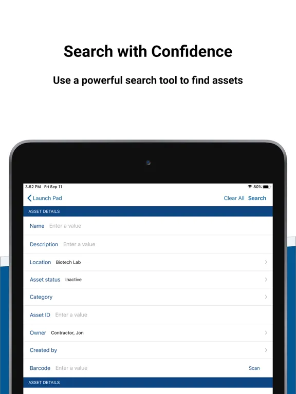 Скриншоты SBN Asset+ iPad 