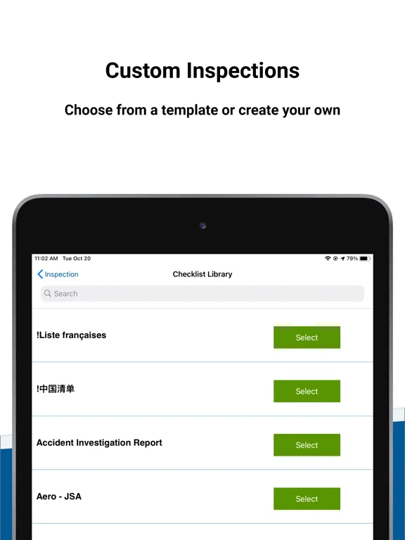 ภาพหน้าจอของ SBN Inspect+ iPad 