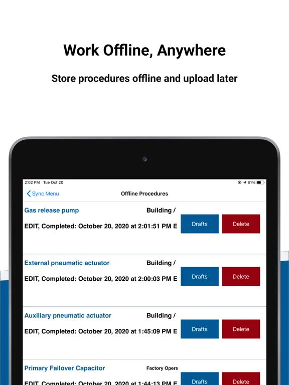 SBN Lockout/Tagout+ iPad  スクリーンショット