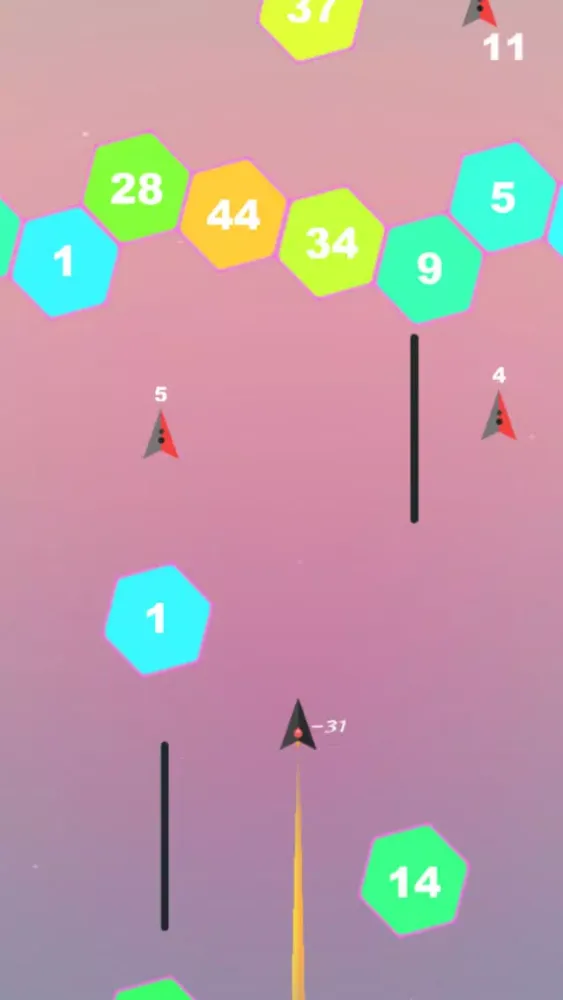 Zrzuty ekranu Plane VS Hexa - Hexagon Game