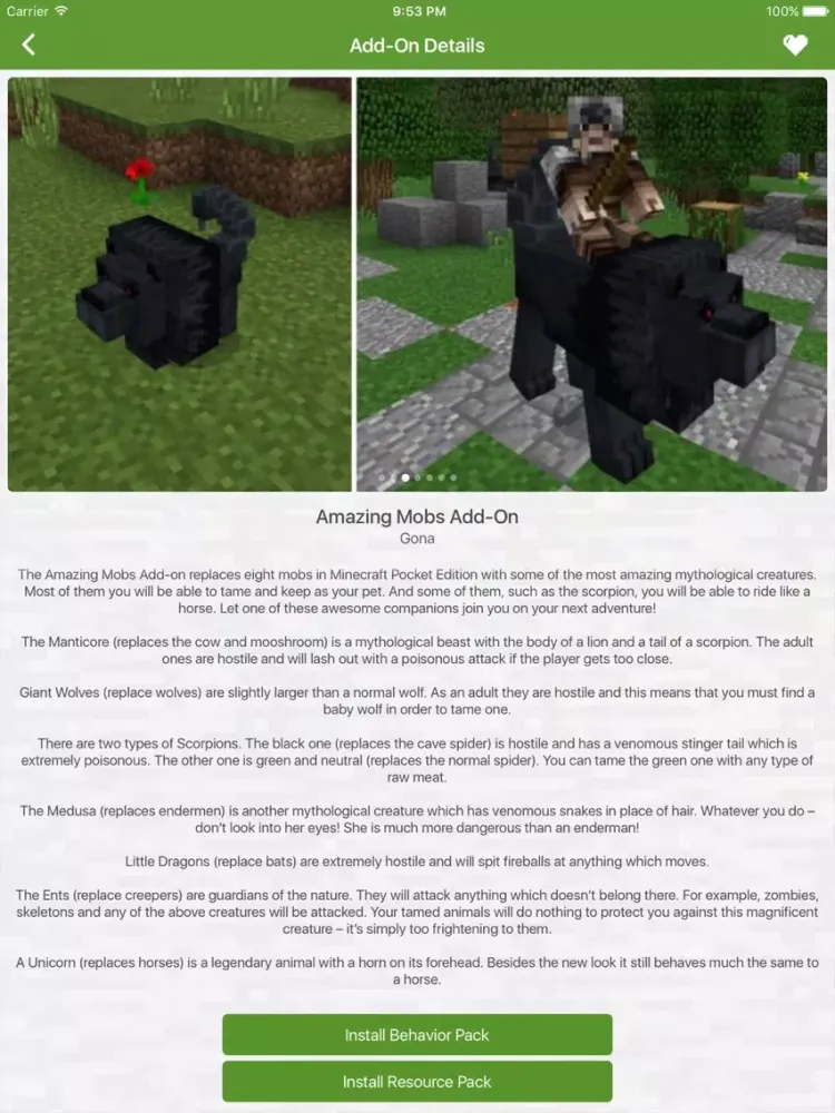 Tangkapan layar Add Ons for Minecraft PE (Minecraft Addons) iPad 