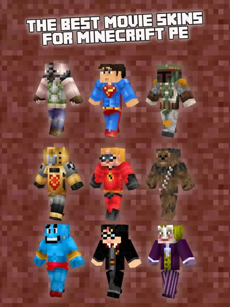 Movie Skins for Minecraft PE (Pocket Edition Superhero Skins) iPad  سکرین شاٹس