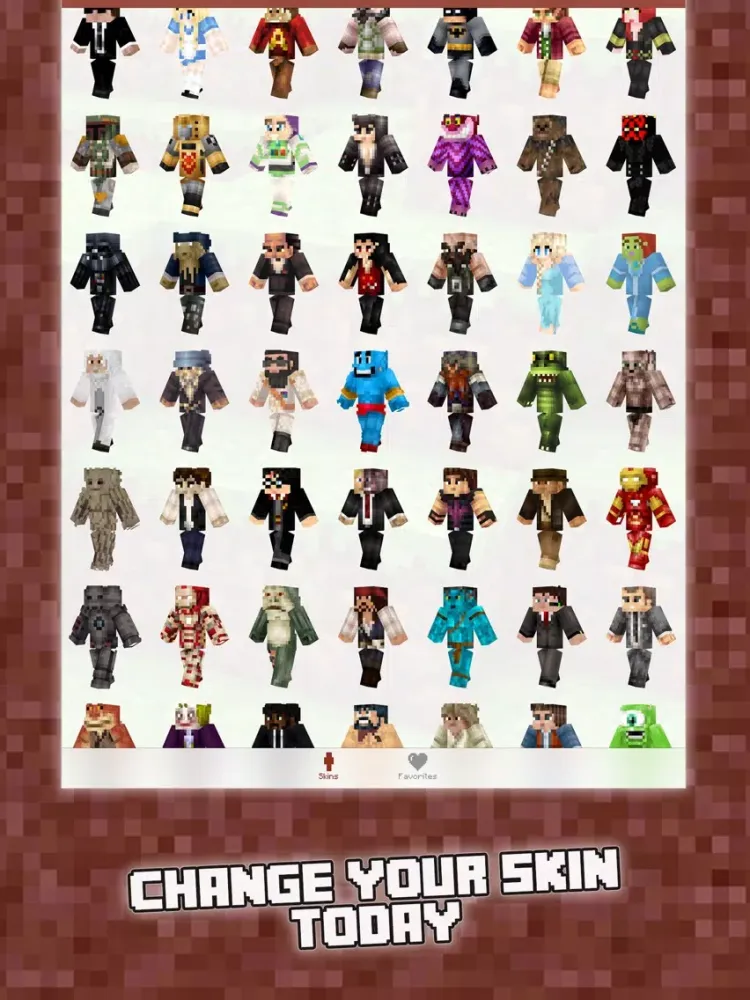 Movie Skins for Minecraft PE (Pocket Edition Superhero Skins) iPad  سکرین شاٹس