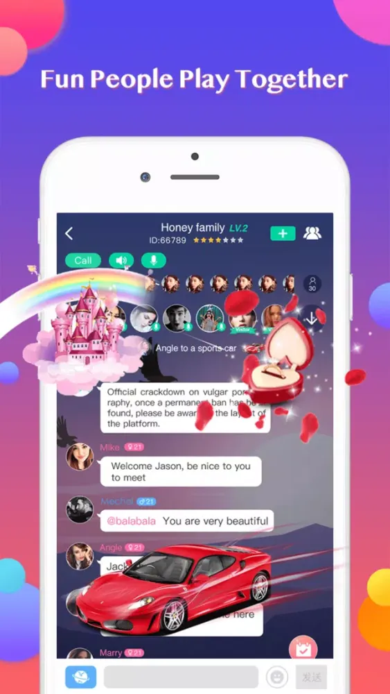 Ảnh chụp màn hình của Famy-Group Voice Chat Rooms