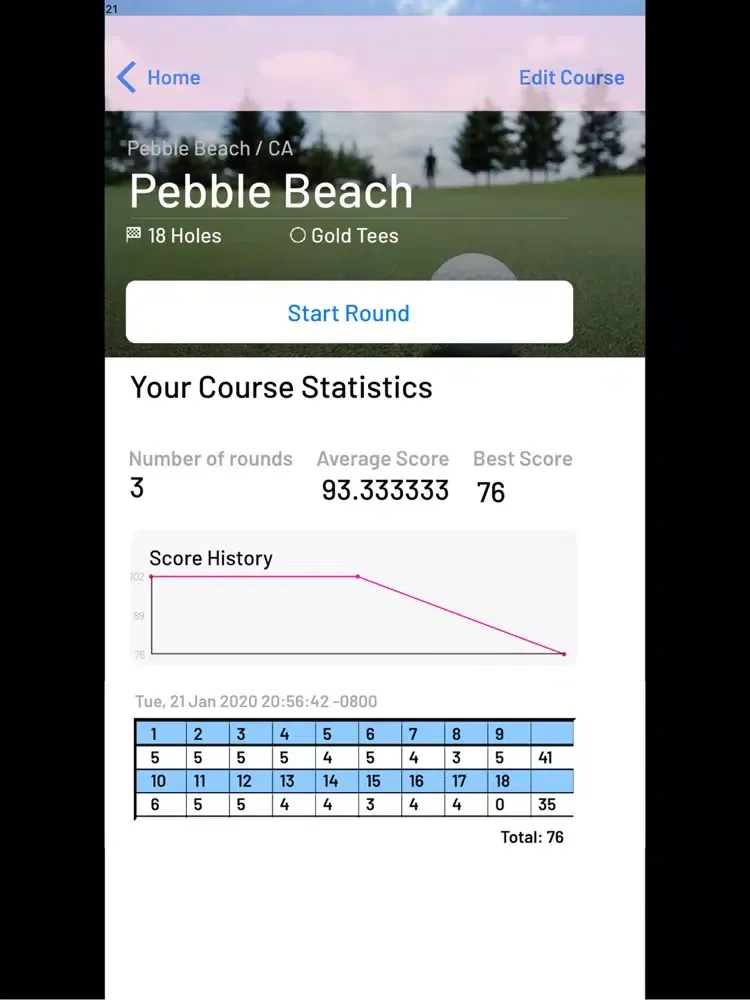 Capturas de pantalla de Simple Golf Score Tracker iPad 